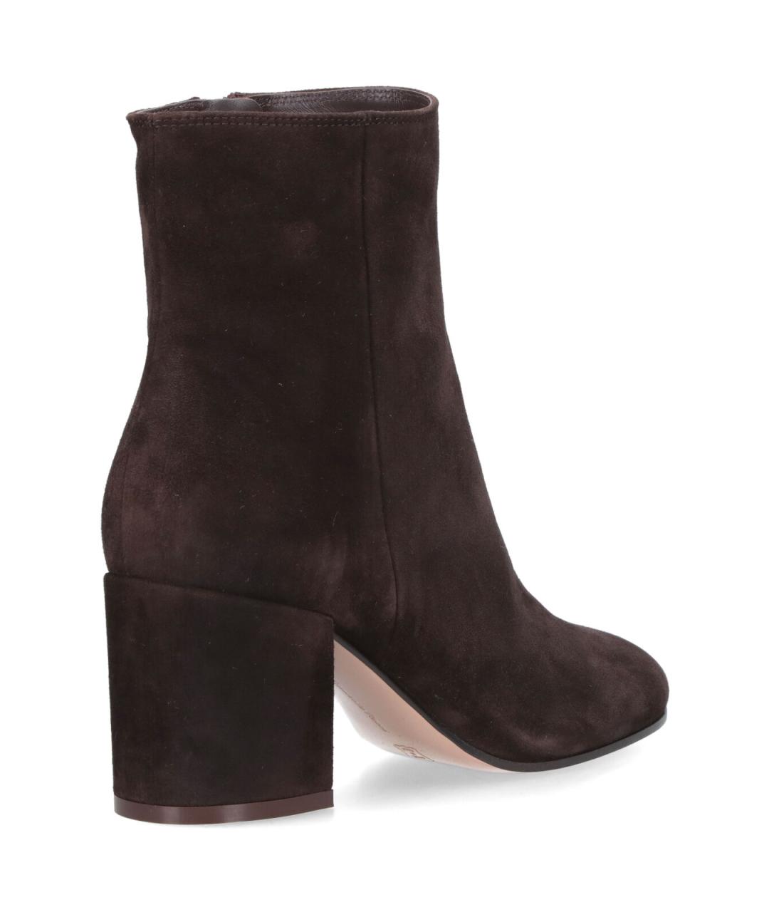 GIANVITO ROSSI Коричневые замшевые полусапоги, фото 4