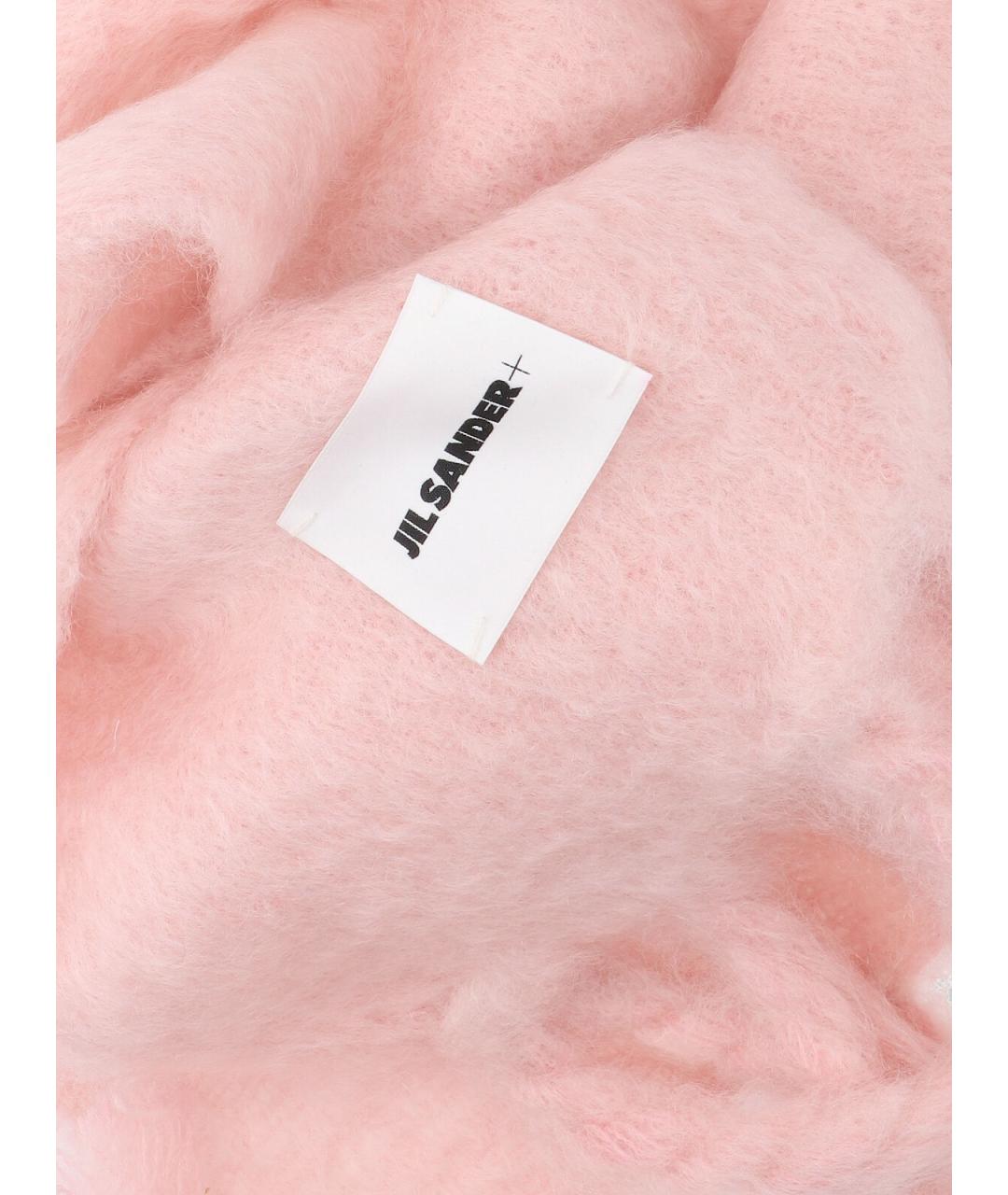 JIL SANDER Розовый шерстяной шарф, фото 3
