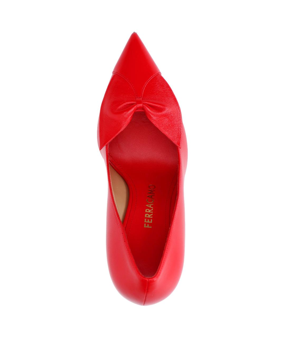 FERRAGAMO Красные кожаные туфли, фото 5