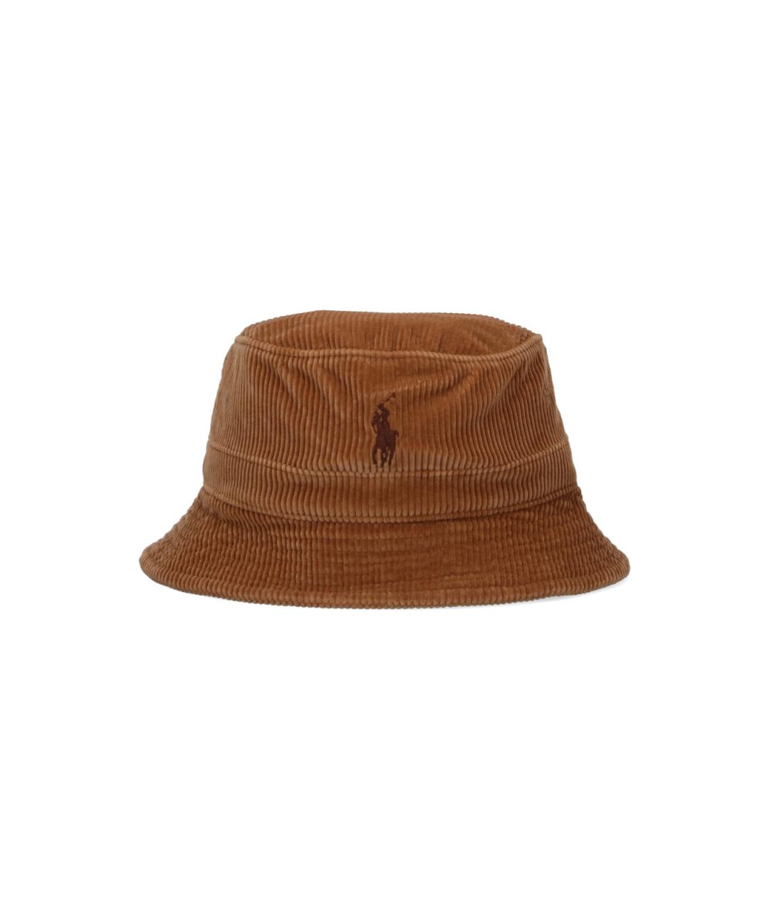 POLO RALPH LAUREN Коричневая хлопковая панама, фото 1
