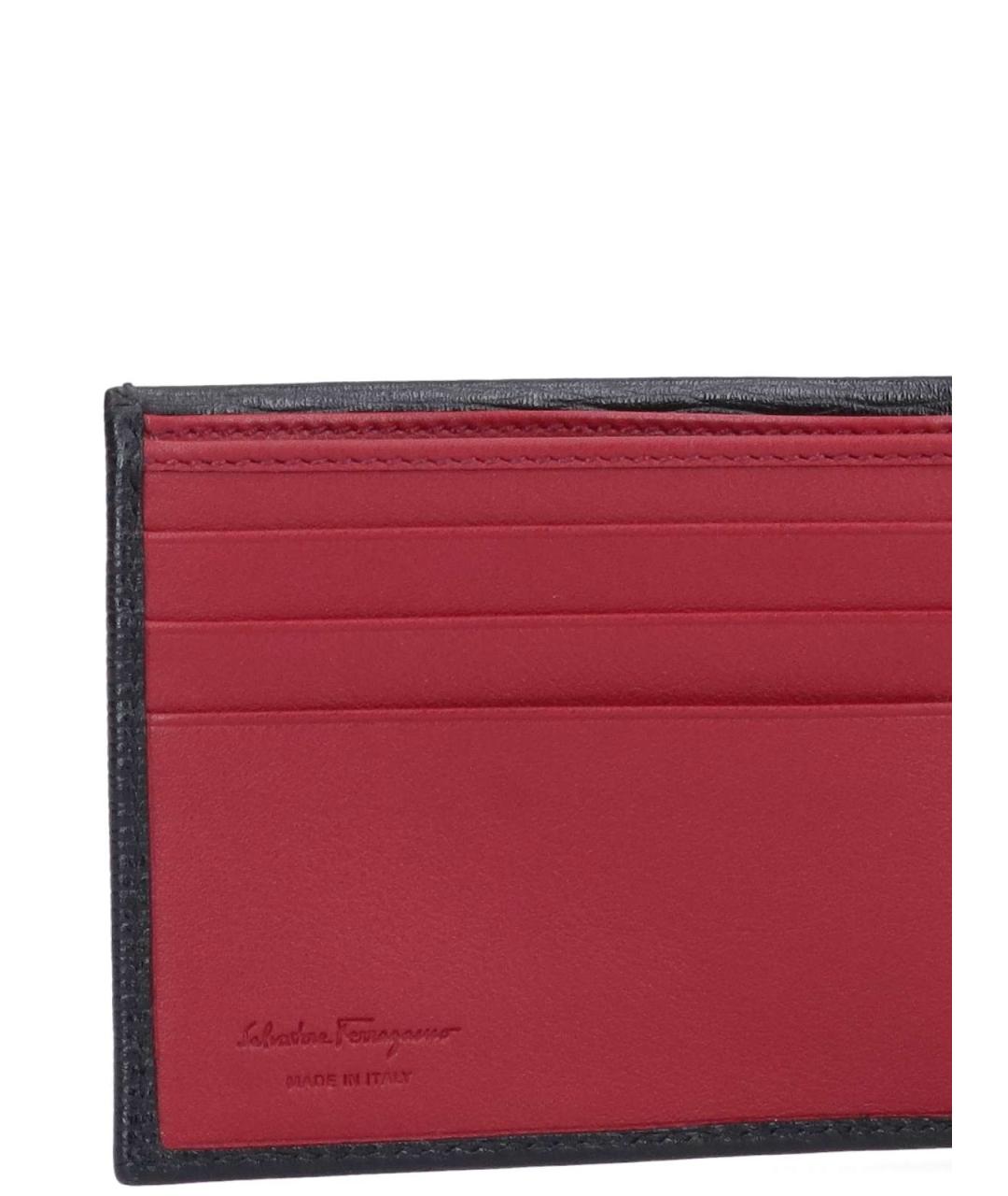 FERRAGAMO Черный кожаный кошелек, фото 4