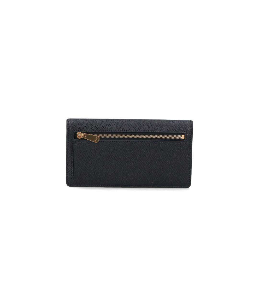 FERRAGAMO Черный кожаный кошелек, фото 3