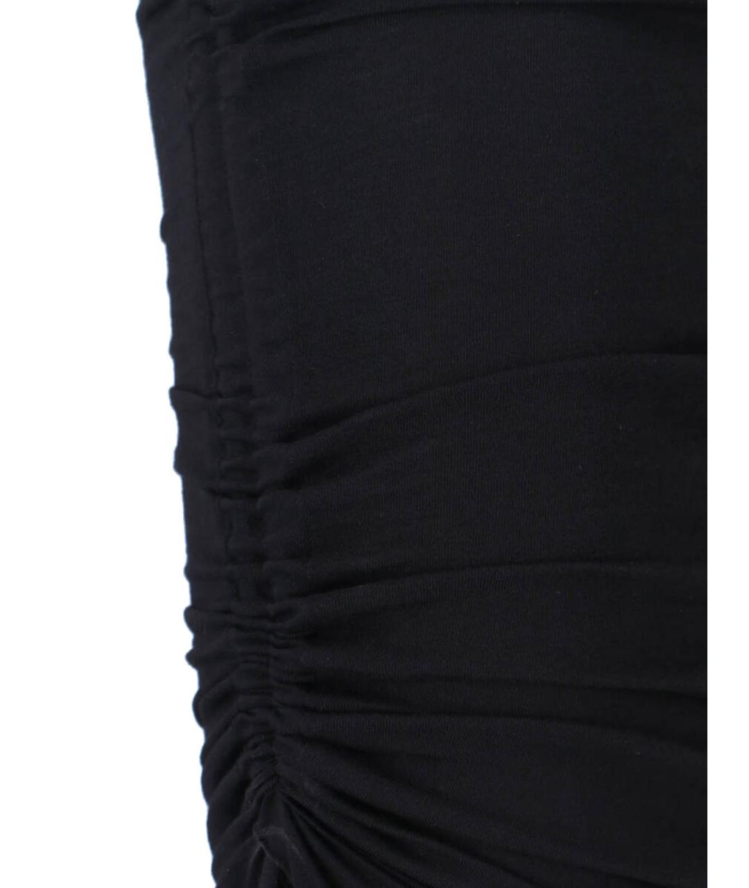 RICK OWENS DRKSHDW Черная хлопковая юбка миди, фото 4