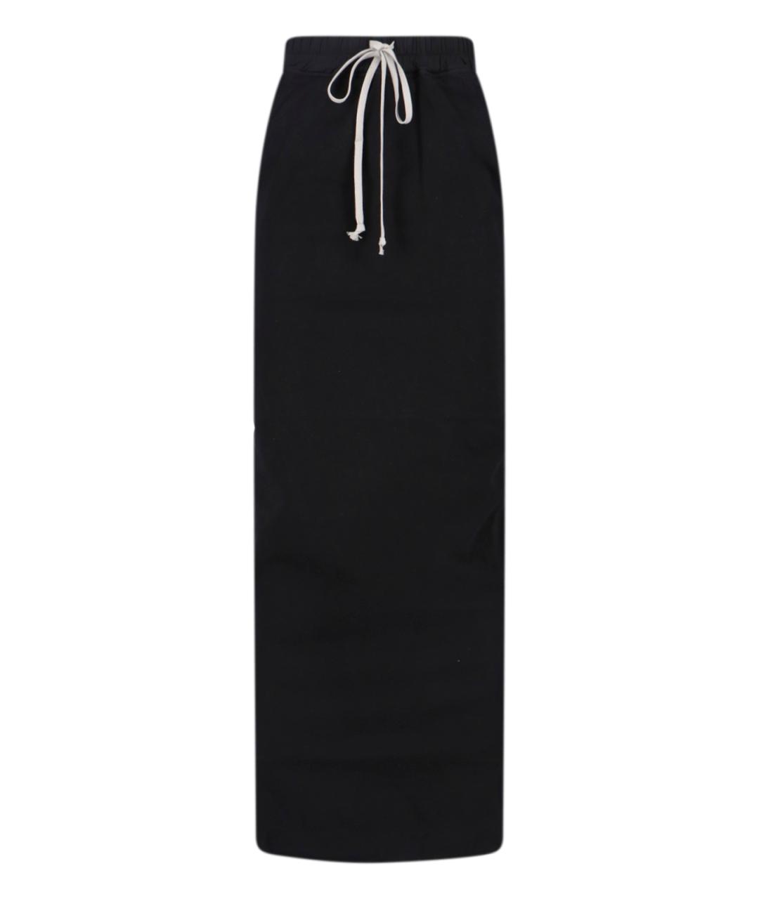 RICK OWENS DRKSHDW Черная хлопковая юбка макси, фото 1