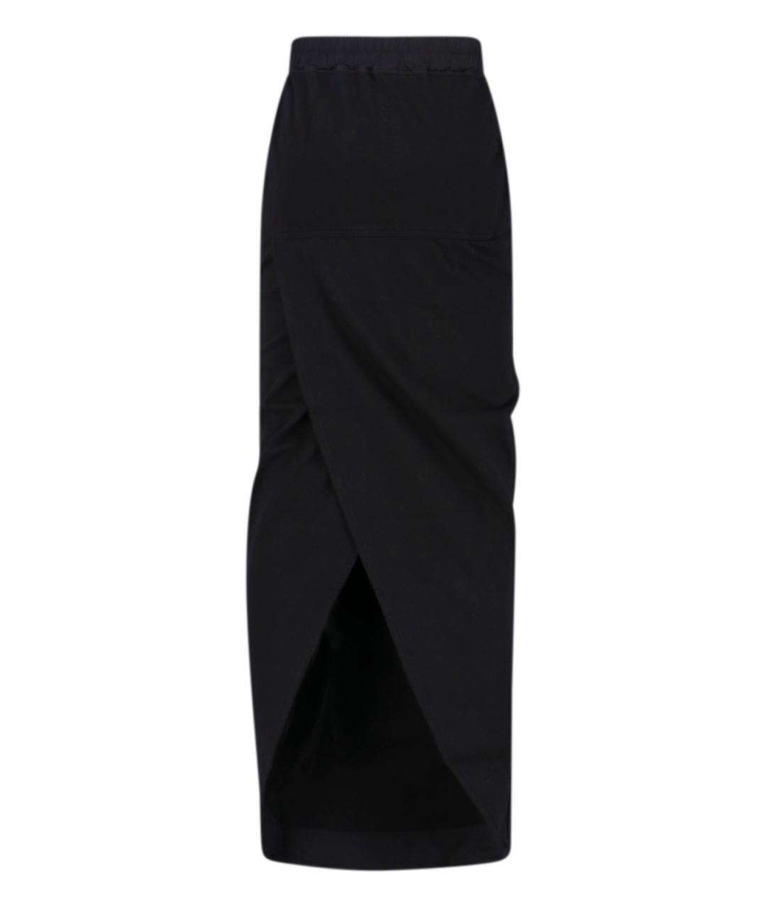 RICK OWENS DRKSHDW Черная хлопковая юбка макси, фото 2