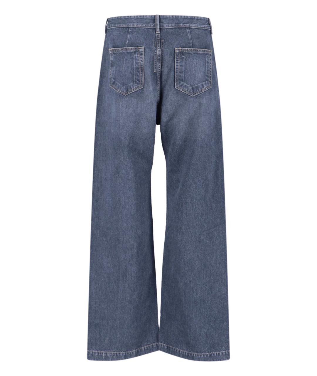 RICK OWENS DRKSHDW Синие хлопковые прямые джинсы, фото 2