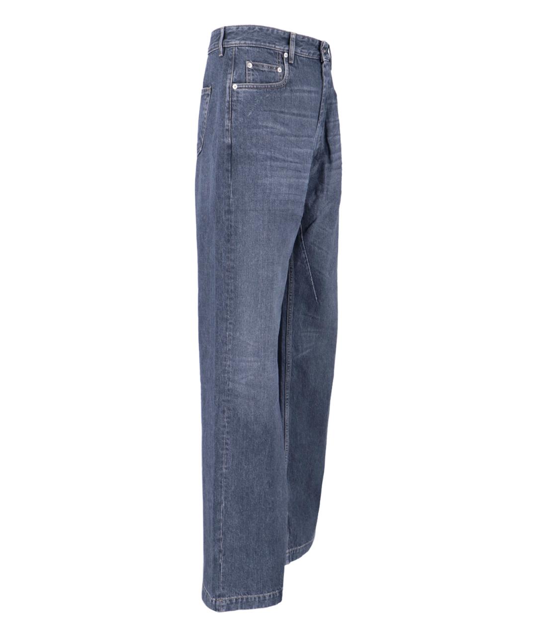 RICK OWENS DRKSHDW Синие хлопковые прямые джинсы, фото 3