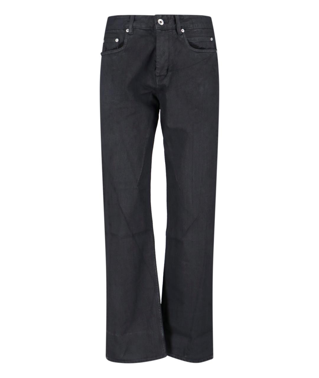 RICK OWENS DRKSHDW Черные хлопковые прямые джинсы, фото 1