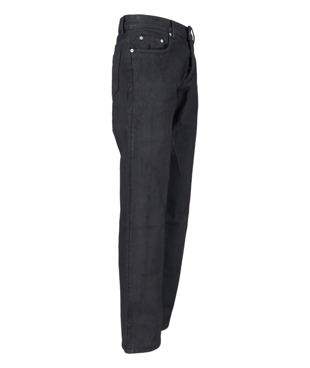 RICK OWENS DRKSHDW Черные хлопковые прямые джинсы, фото 3
