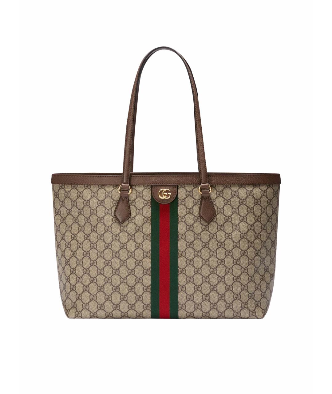 GUCCI Бежевая сумка тоут, фото 9