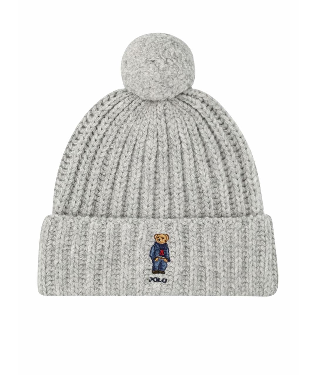 POLO RALPH LAUREN Серая шерстяная шапка, фото 1