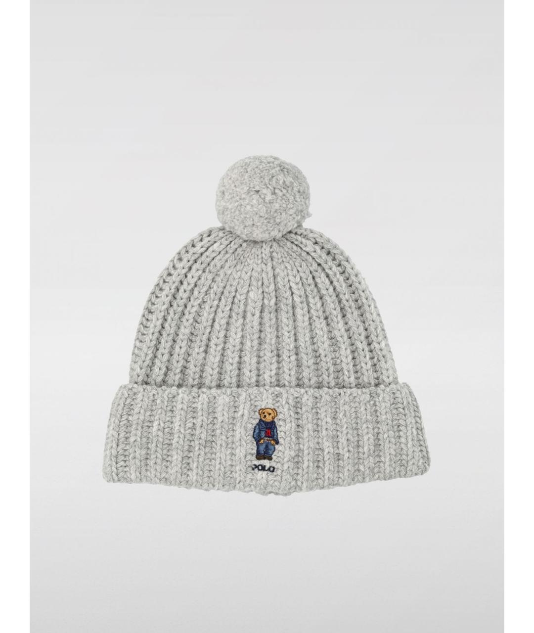 POLO RALPH LAUREN Серая шерстяная шапка, фото 3