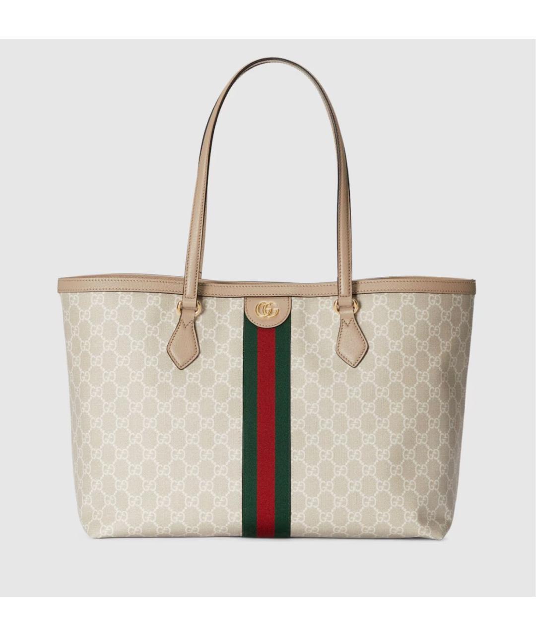 GUCCI Бежевая сумка тоут, фото 9