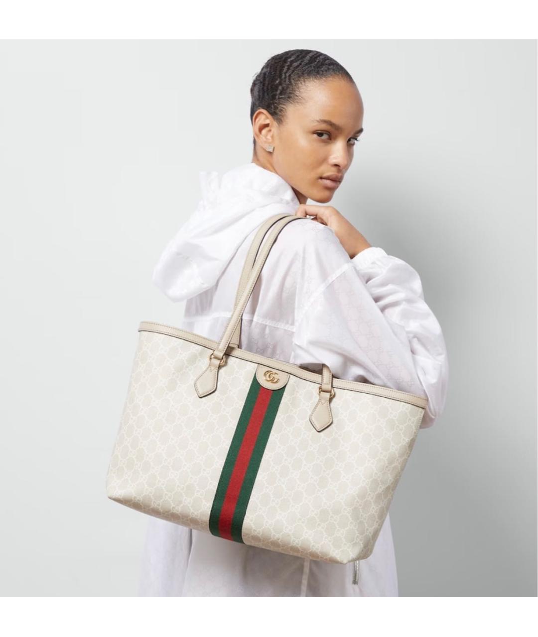 GUCCI Бежевая сумка тоут, фото 3
