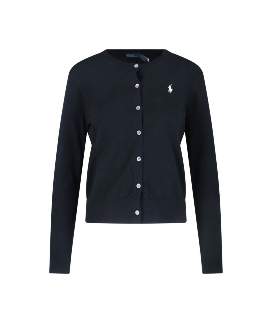 POLO RALPH LAUREN Черный хлопковый кардиган, фото 1