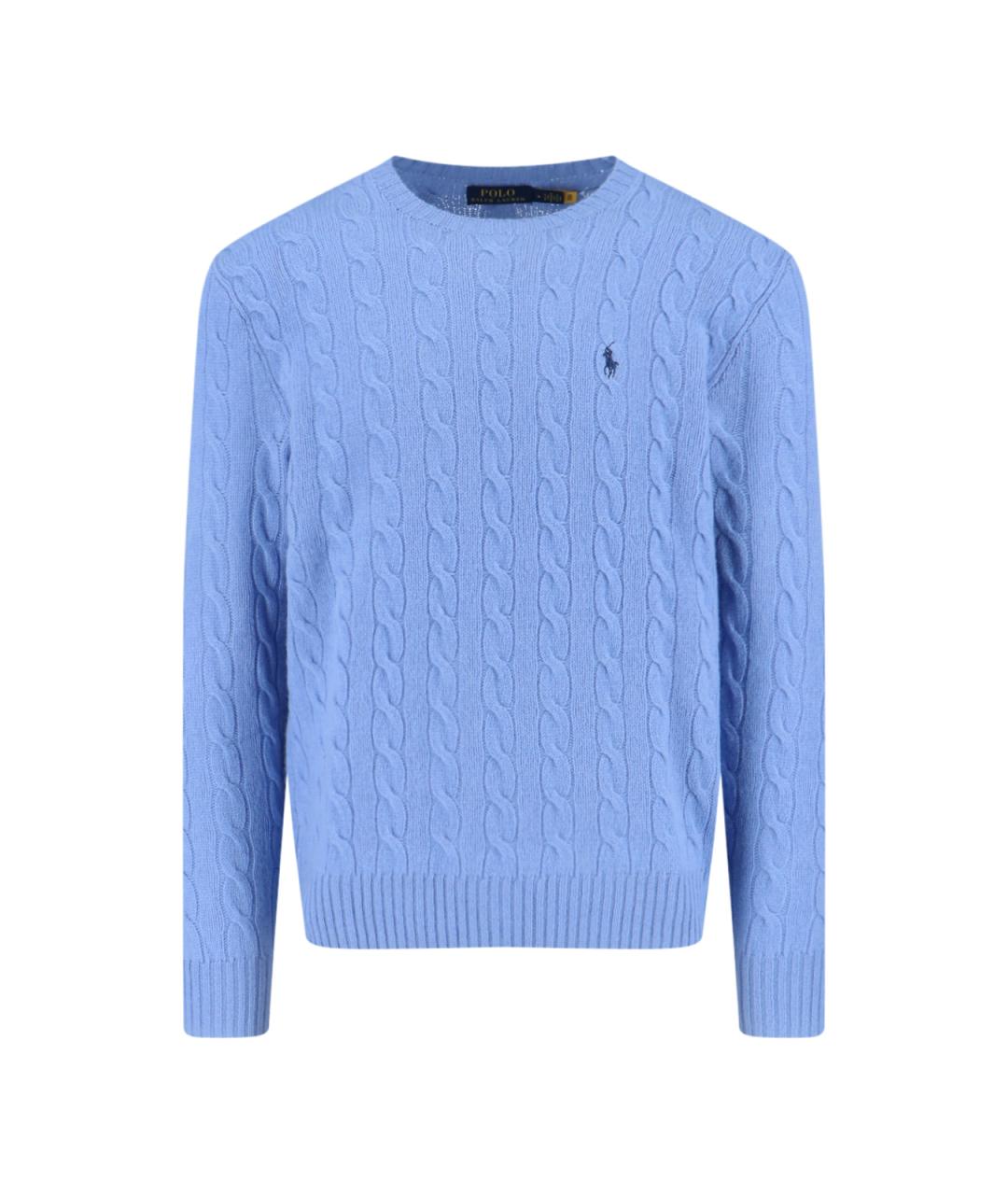 POLO RALPH LAUREN Голубой шерстяной джемпер / свитер, фото 1