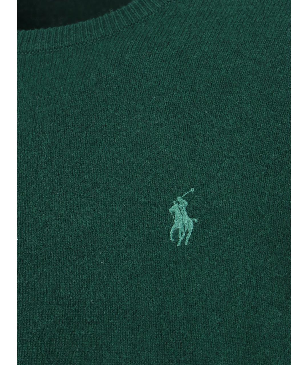 POLO RALPH LAUREN Зеленый шерстяной джемпер / свитер, фото 3