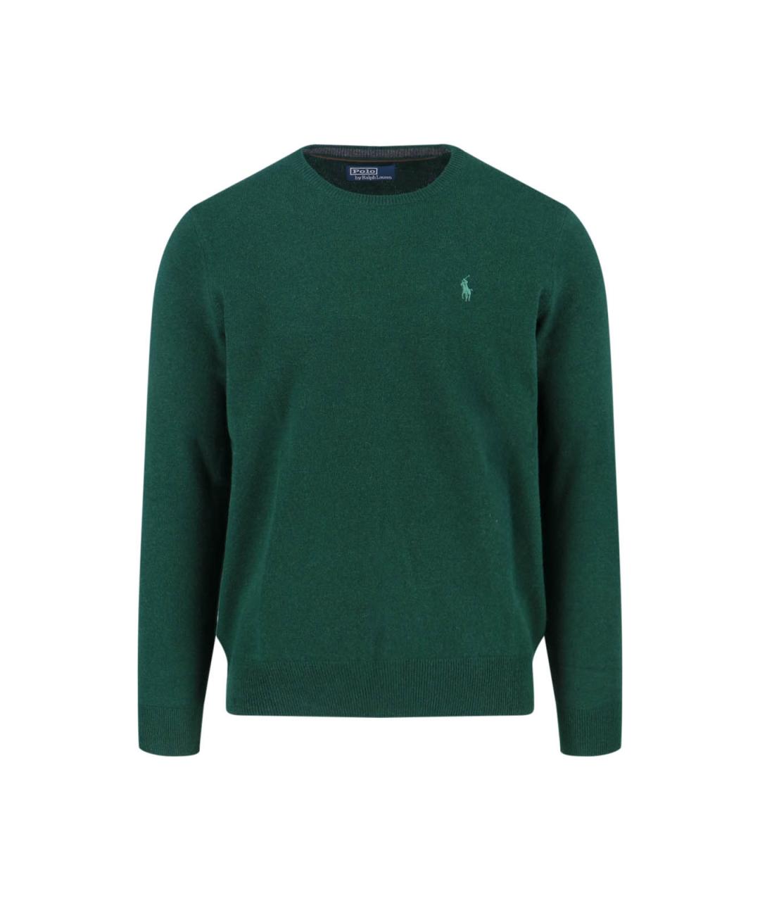 POLO RALPH LAUREN Зеленый шерстяной джемпер / свитер, фото 1