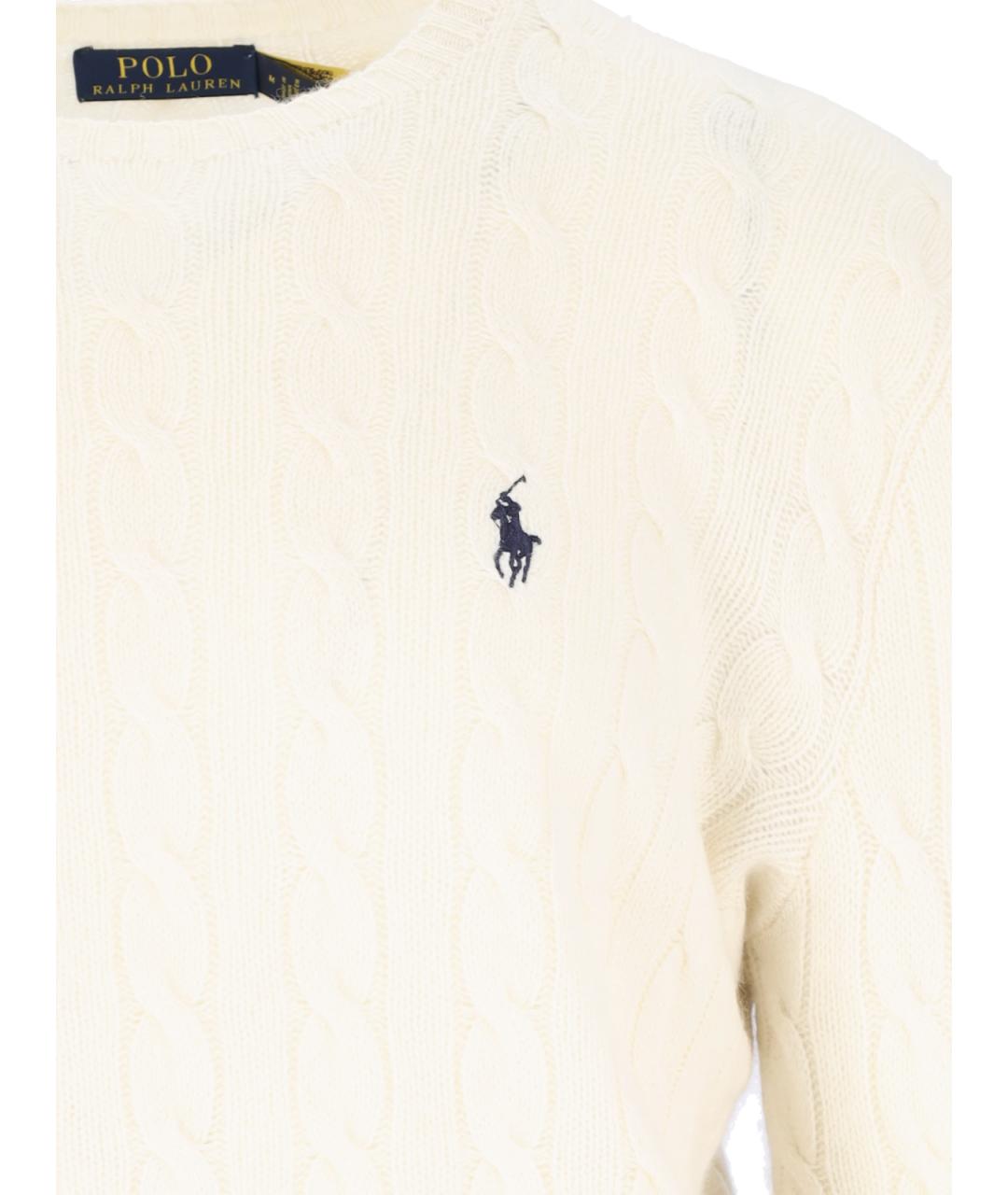 POLO RALPH LAUREN Бежевый шерстяной джемпер / свитер, фото 3