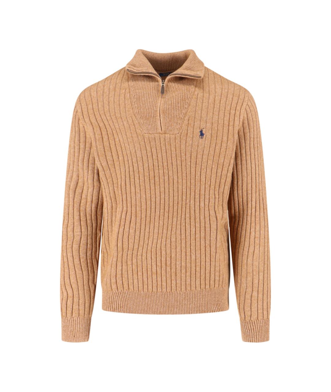 POLO RALPH LAUREN Бежевый шерстяной джемпер / свитер, фото 1
