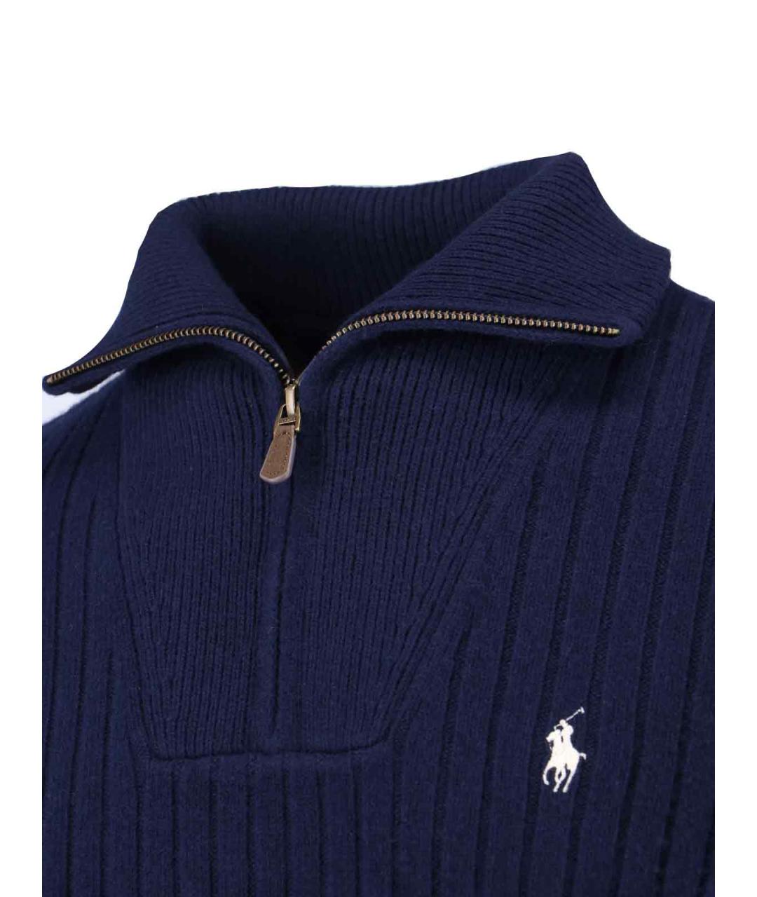 POLO RALPH LAUREN Темно-синий шерстяной джемпер / свитер, фото 3