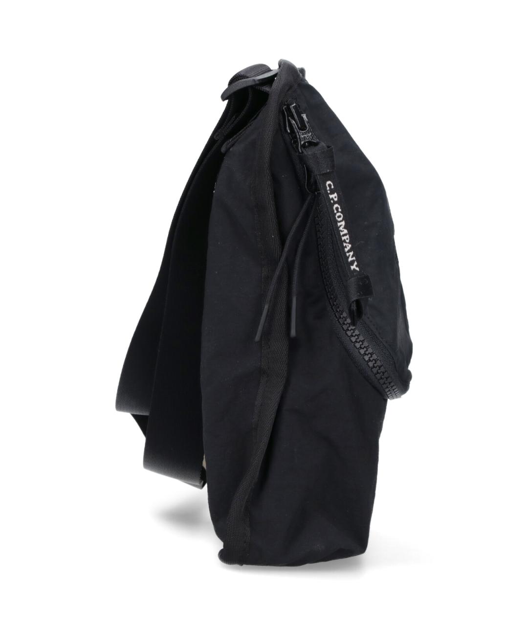 CP COMPANY Черная синтетическая сумка на плечо, фото 5