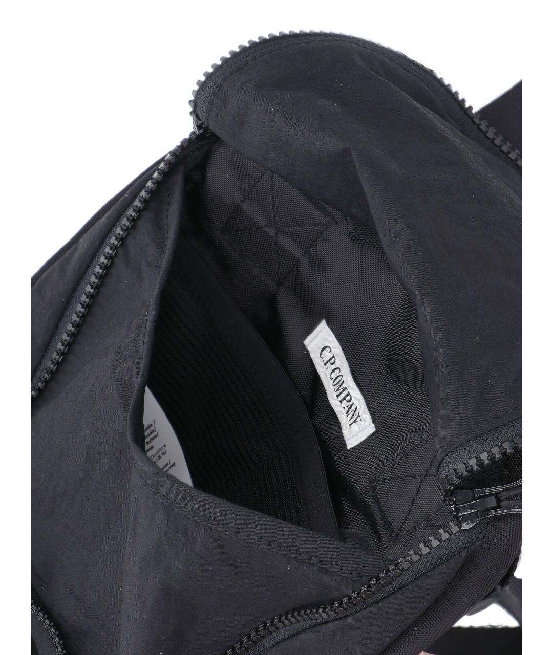 CP COMPANY Черная синтетическая сумка на плечо, фото 4
