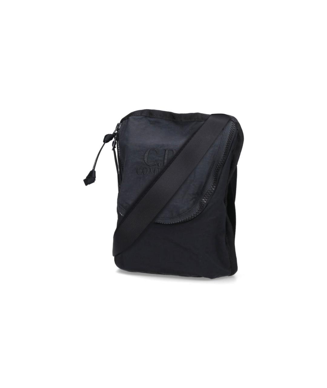 CP COMPANY Черная синтетическая сумка на плечо, фото 2