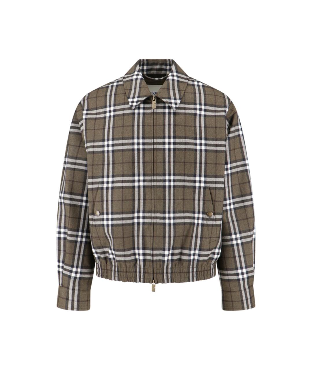BURBERRY Коричневая шерстяная куртка, фото 1