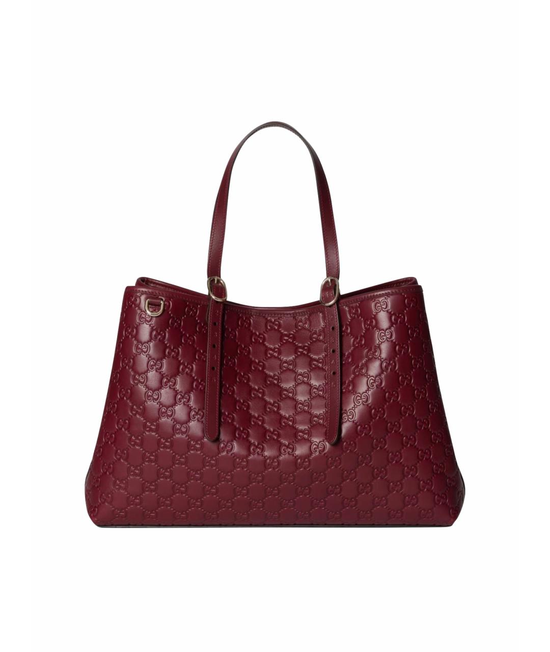 GUCCI Красная кожаная сумка тоут, фото 7