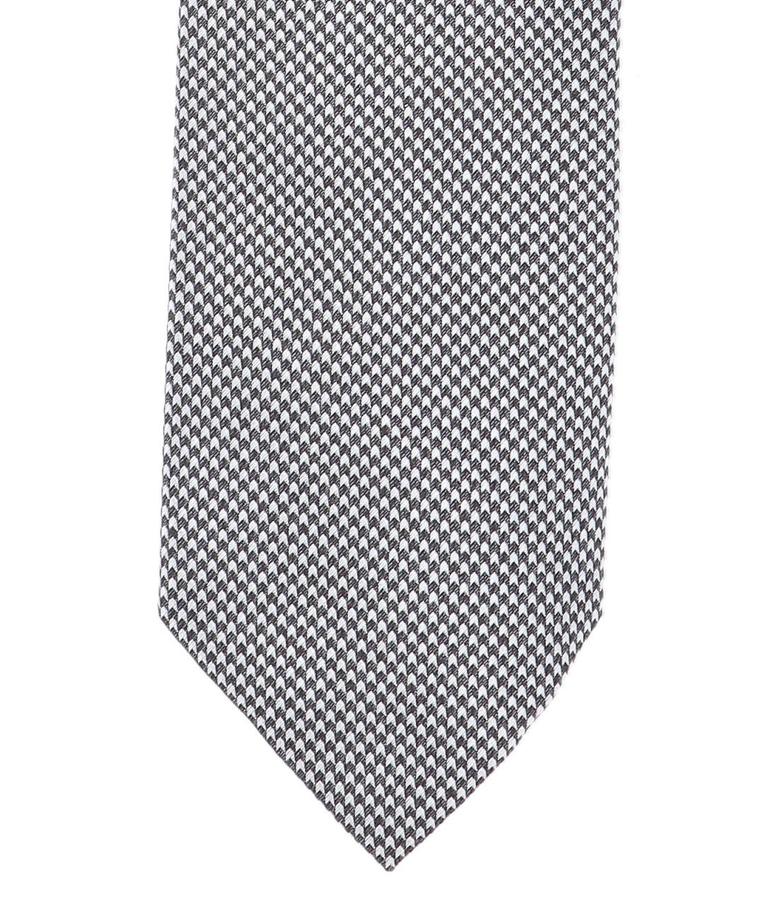 TOM FORD Серый шелковый галстук, фото 3
