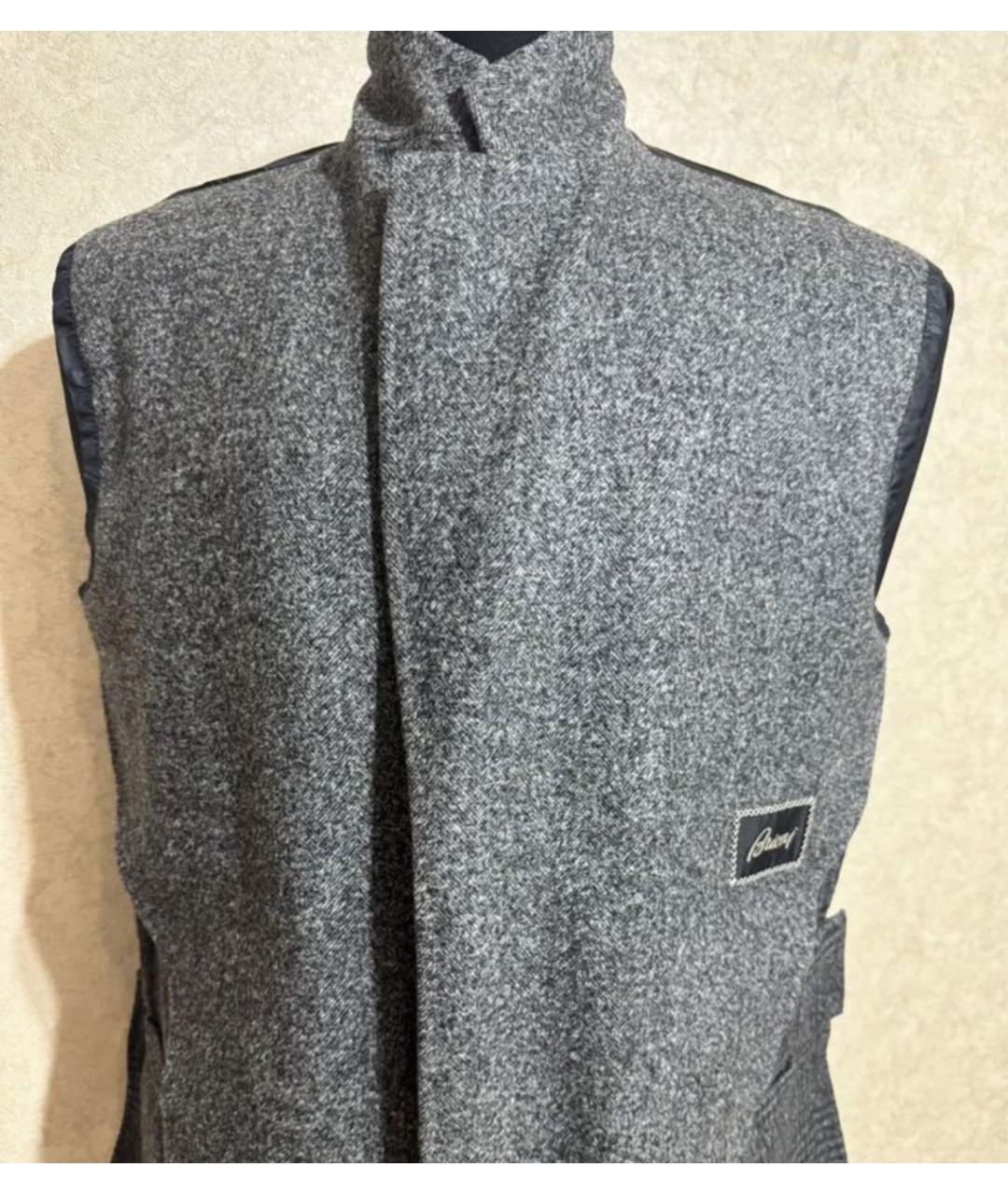 BRIONI Серое пальто, фото 3