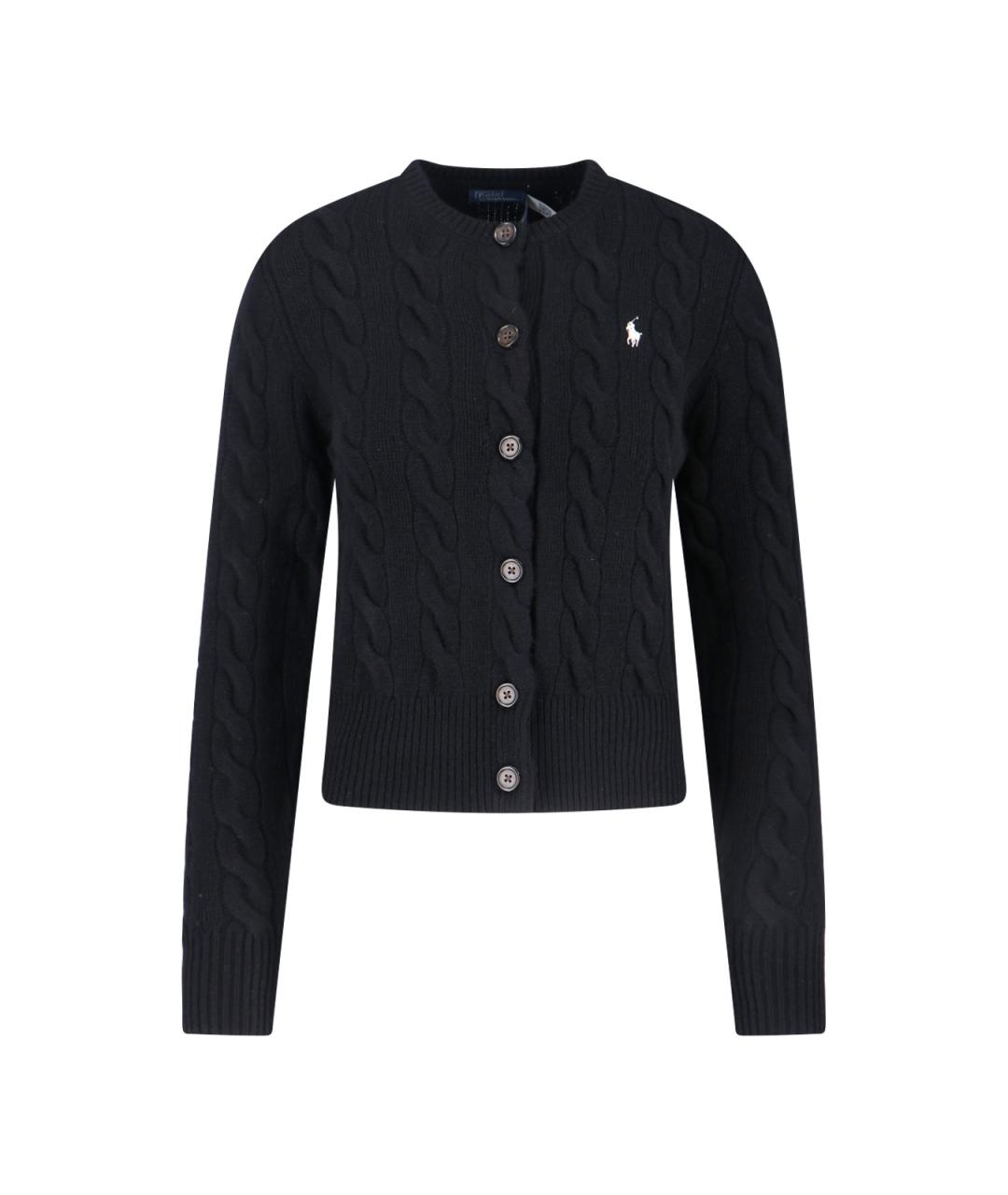 POLO RALPH LAUREN Черный шерстяной кардиган, фото 1