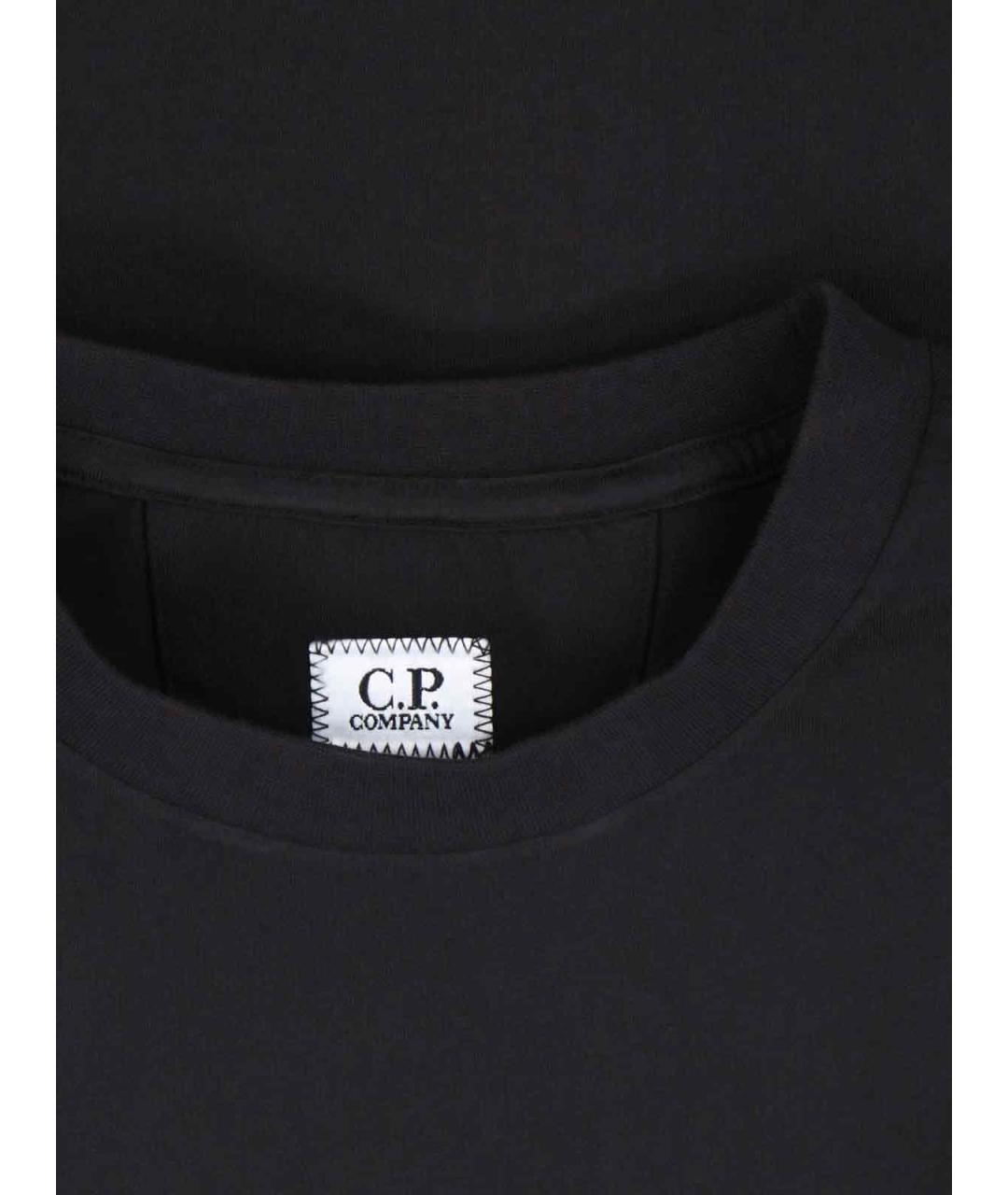 CP COMPANY Черная хлопковая футболка, фото 3