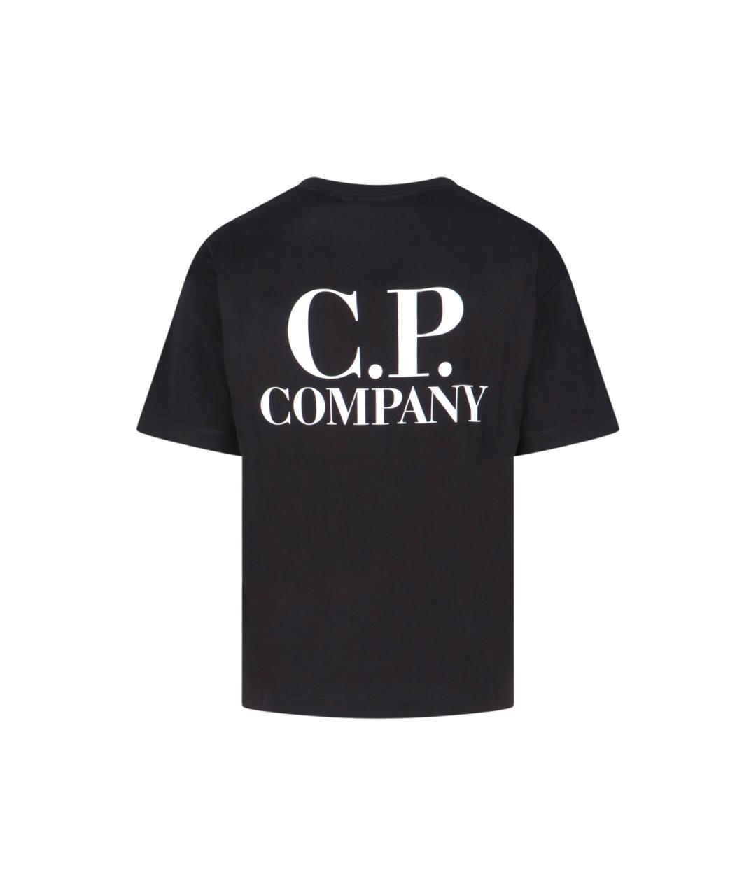 CP COMPANY Черная хлопковая футболка, фото 2