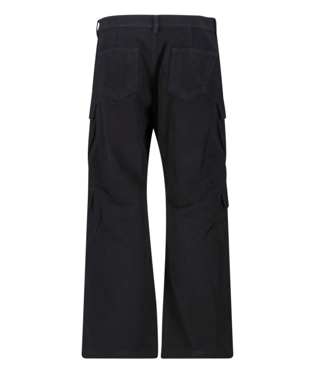 RICK OWENS Черные хлопковые прямые джинсы, фото 2