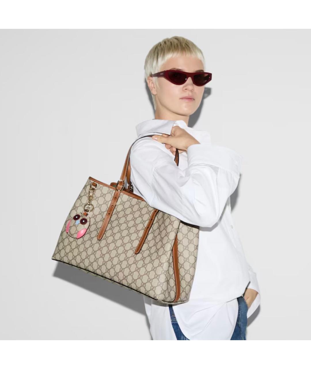 GUCCI Бежевая сумка тоут, фото 3