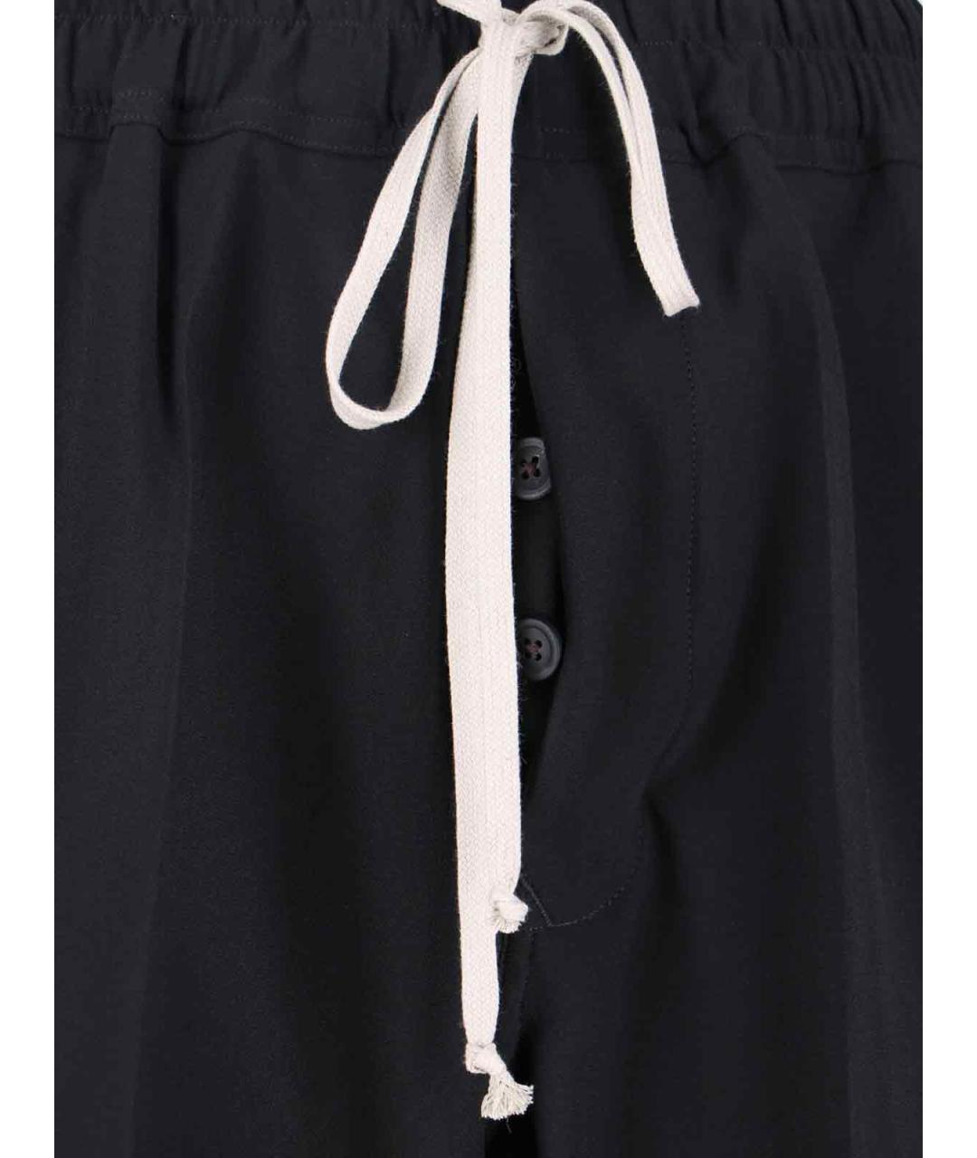 RICK OWENS Черные прямые брюки, фото 5