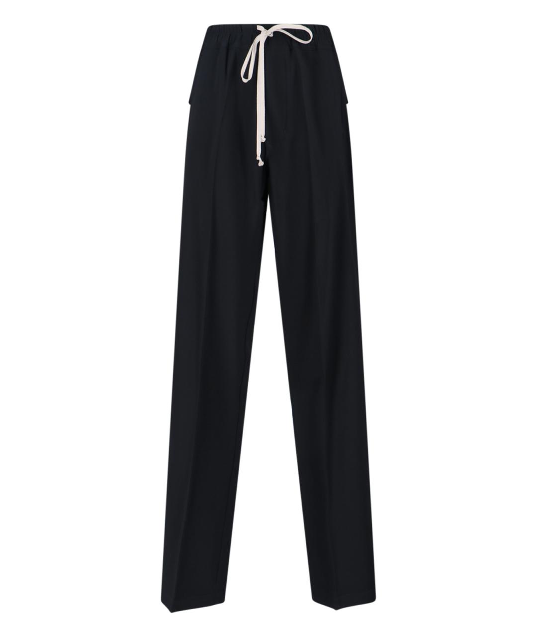 RICK OWENS Черные прямые брюки, фото 1