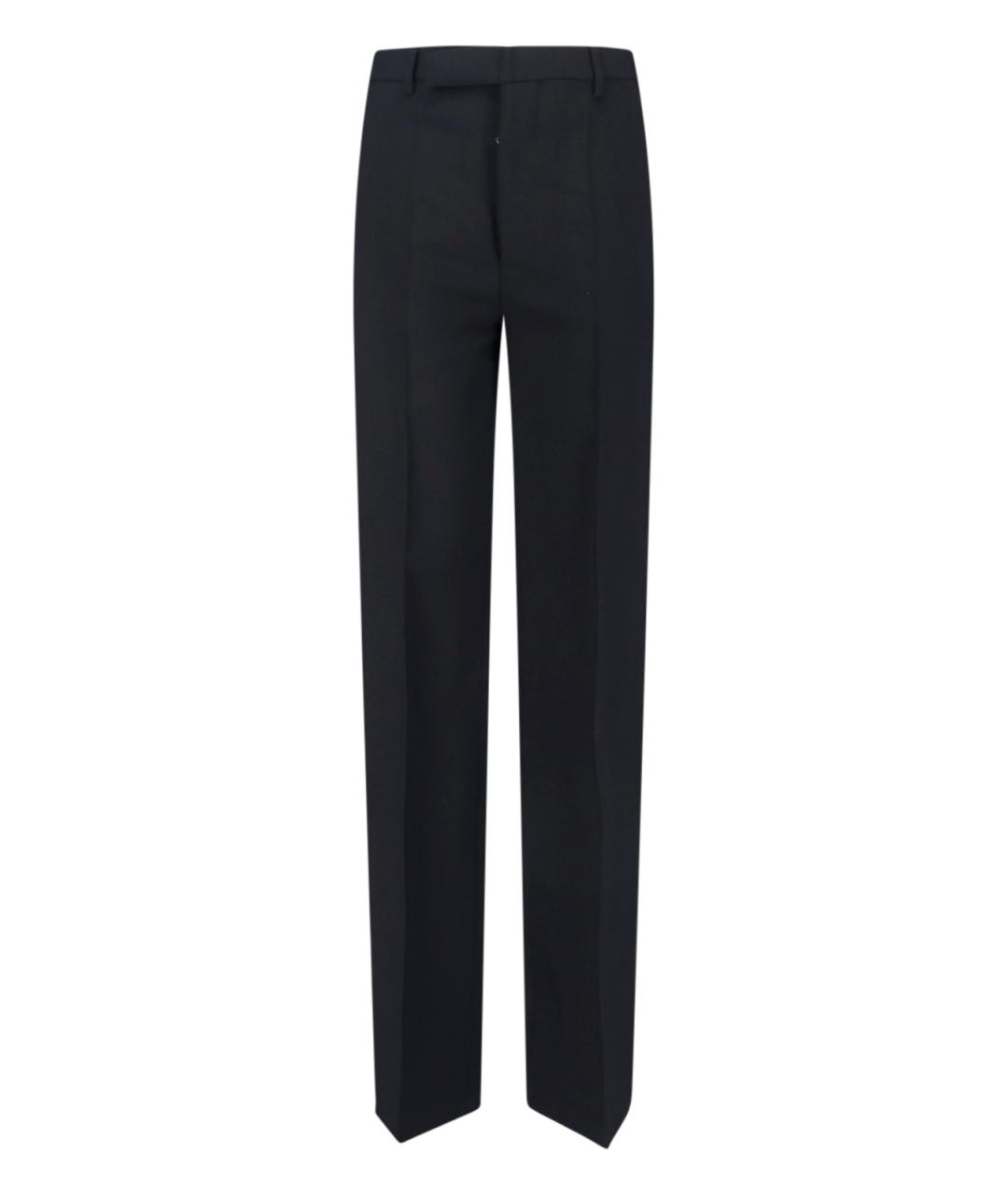 RICK OWENS Черные шерстяные прямые брюки, фото 1
