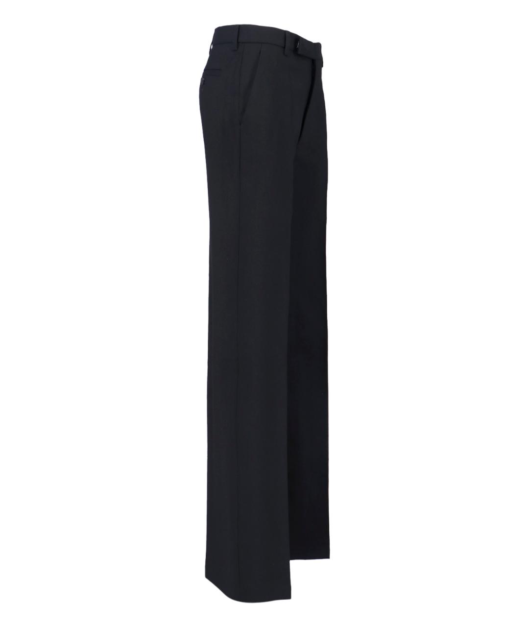 RICK OWENS Черные шерстяные прямые брюки, фото 3