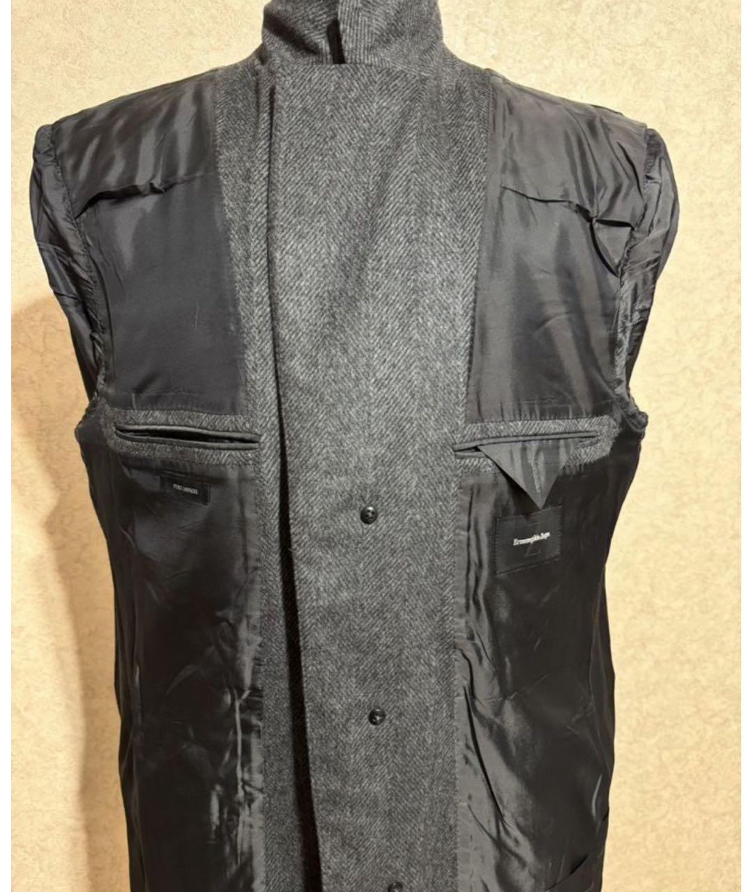 ERMENEGILDO ZEGNA XXX Серое пальто, фото 3