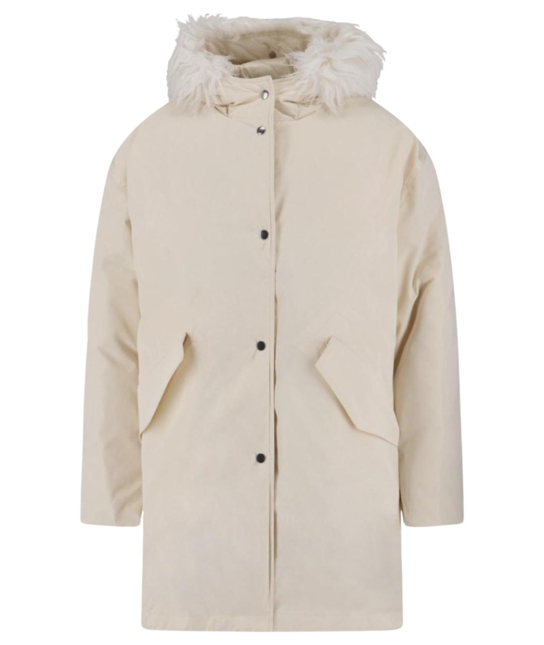 JIL SANDER Белая синтетическая куртка, фото 1