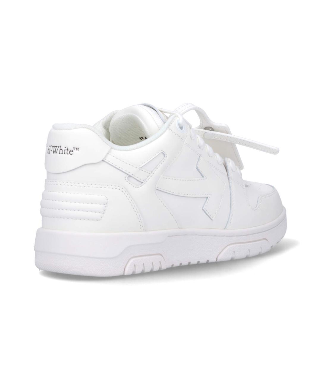 OFF-WHITE Белые кожаные низкие кроссовки / кеды, фото 4