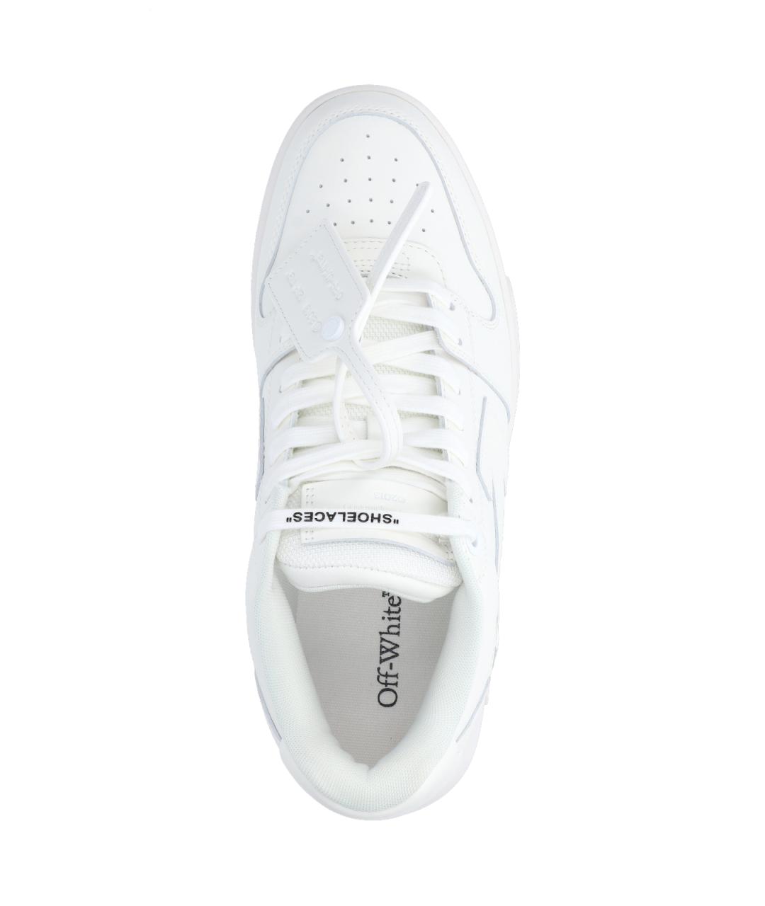 OFF-WHITE Белые кожаные низкие кроссовки / кеды, фото 5
