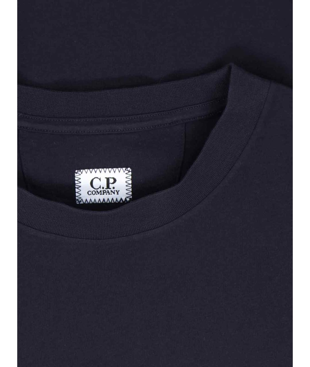 CP COMPANY Синяя хлопковая футболка, фото 3