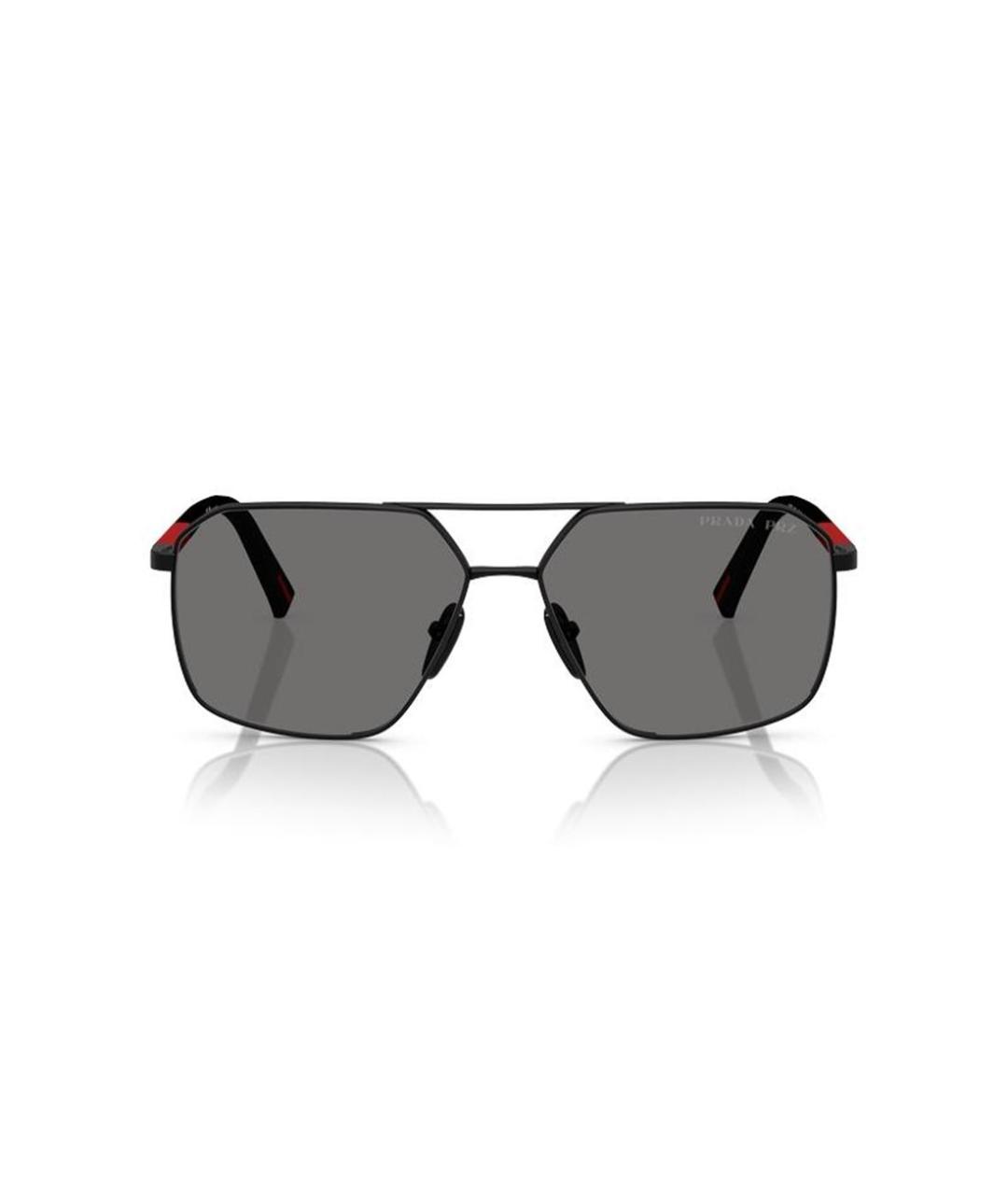 PRADA Черные металлические солнцезащитные очки, фото 2