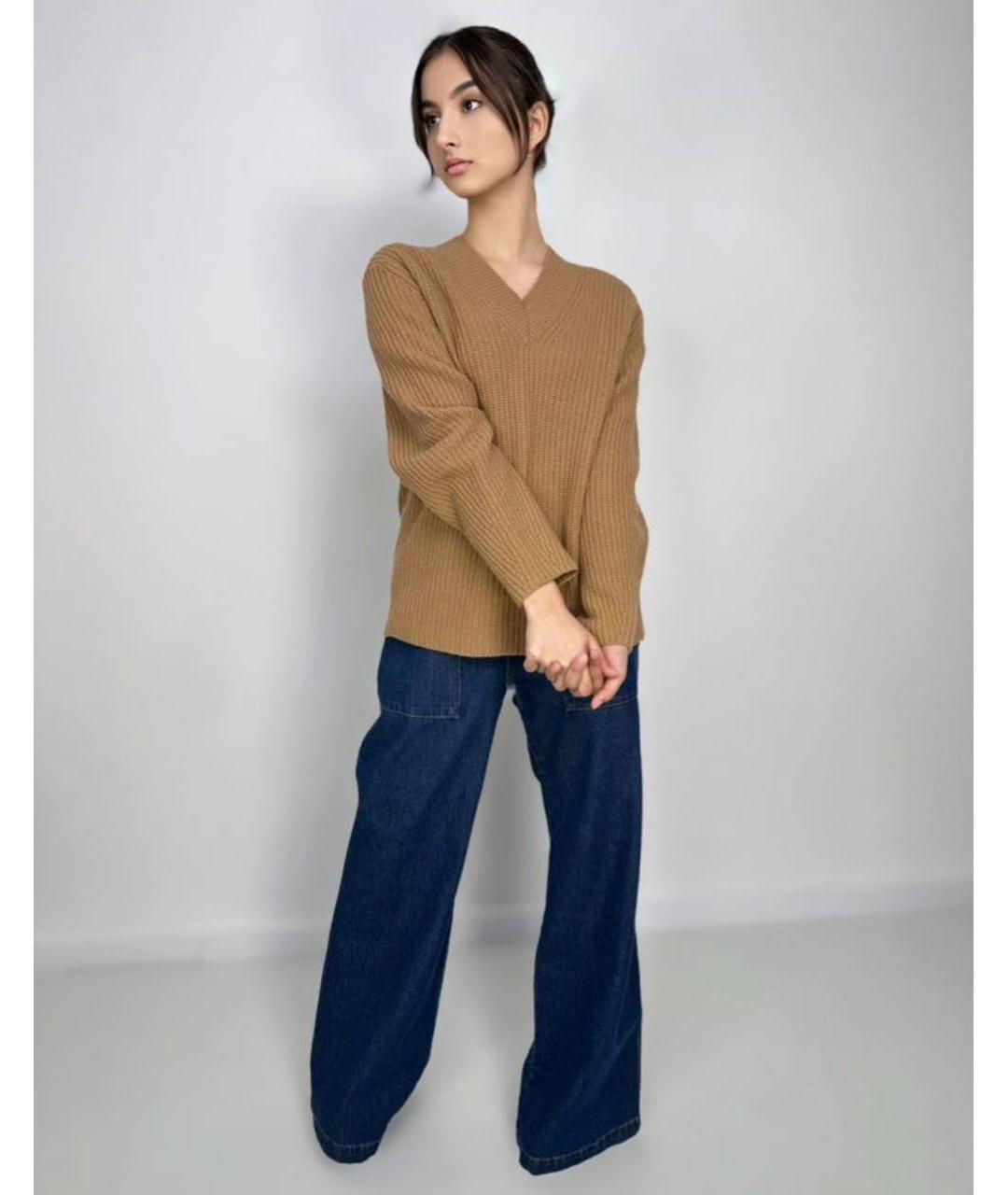 MAX MARA Бежевый кашемировый джемпер / свитер, фото 8