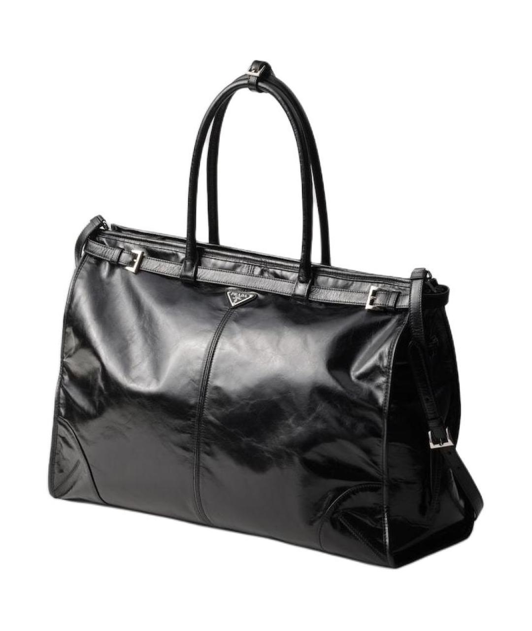 PRADA Черная кожаная барсетка, фото 2