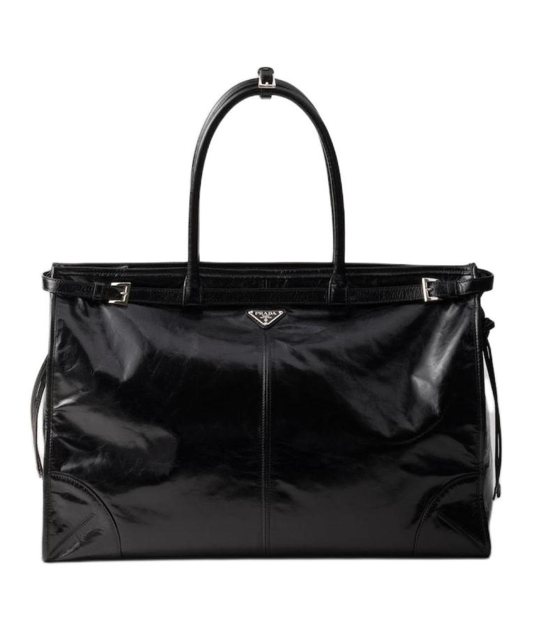 PRADA Черная кожаная барсетка, фото 1